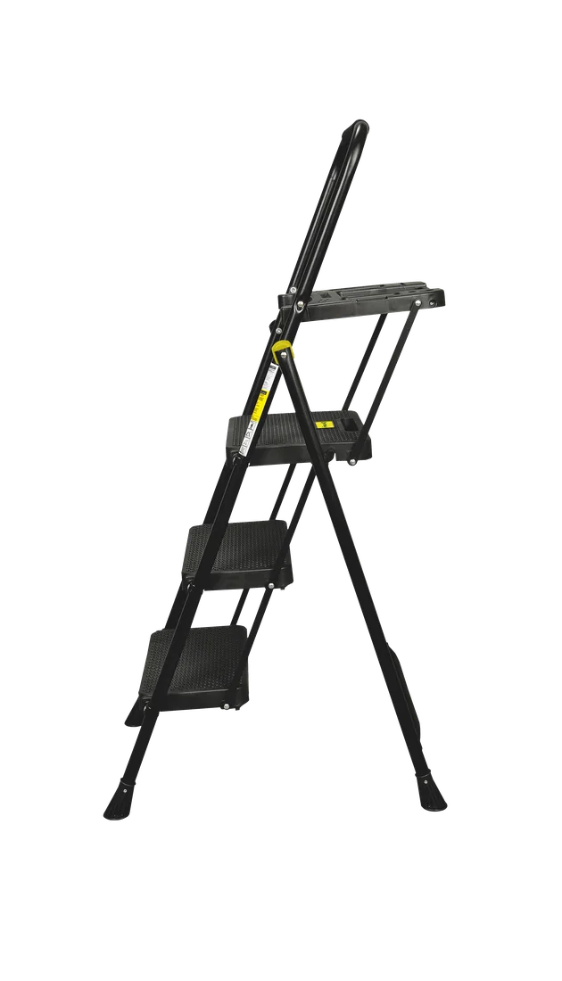ESCALERA BLACK MAX "PLUS" 3 PELDAÑOS CON BANDEJA PORTAHERRAMIENTAS